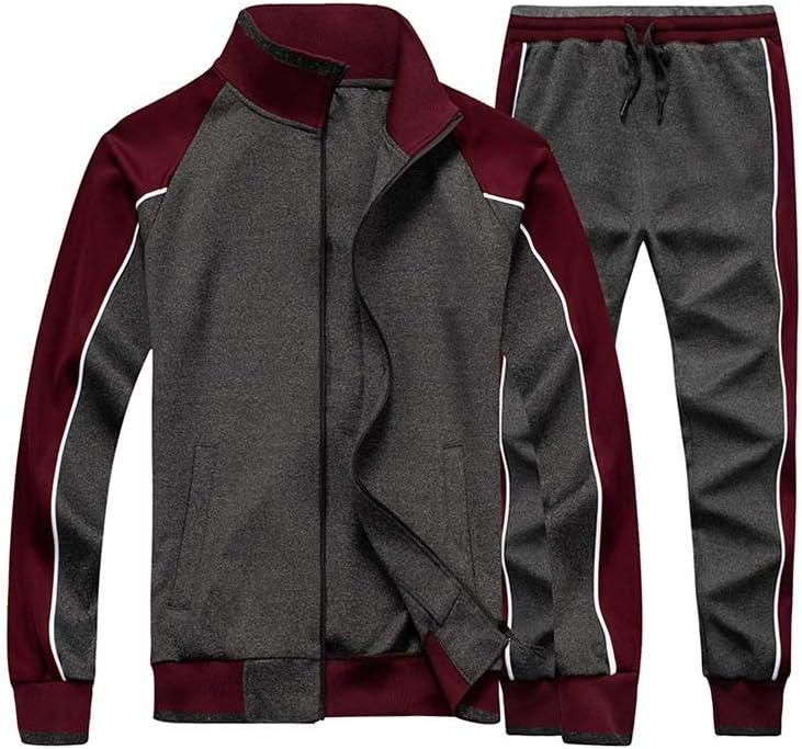 614CtJB8vL._AC_SL1008_.jpg Men's Tracksuits 2 Piece Outfit Jogging Suits Set Casual Long Sleeve Sports Sweatsuits - Image 1