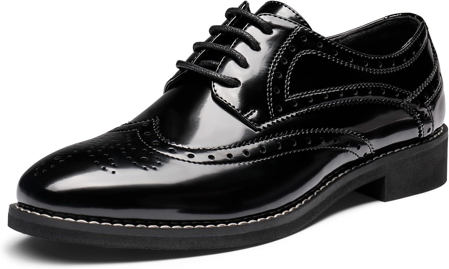 61UoKGHU7rL._AC_SL1500_.jpg Women's Classic Oxfords Lace Up Business Formal Wingtip Brogue Dress Shoes - Image 1