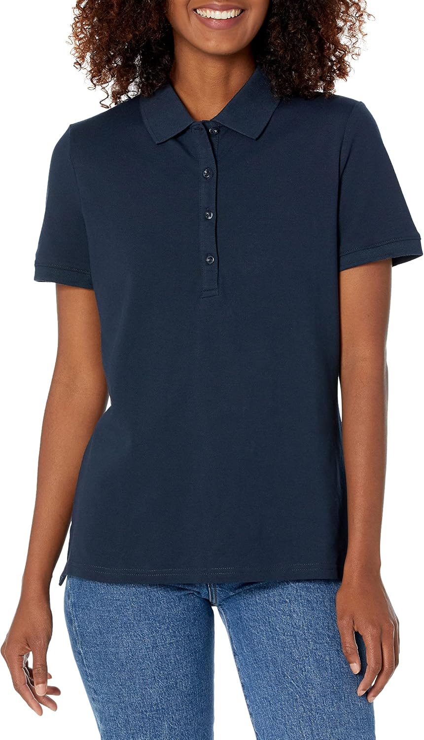 81PLJOoV03L._AC_SL1500_.jpg Women's Short-Sleeve Polo Shirt (Available in Plus Size) - Image 1