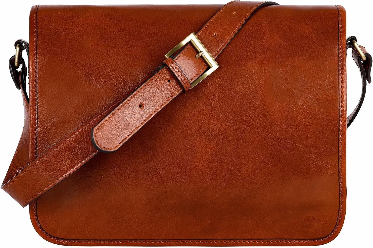 81uS8QWRML._AC_SL1500_.jpg Leather Messenger Bag for Men, Handmade Crossbody Bag, Shoulder Bag Made in Italy - Image 1