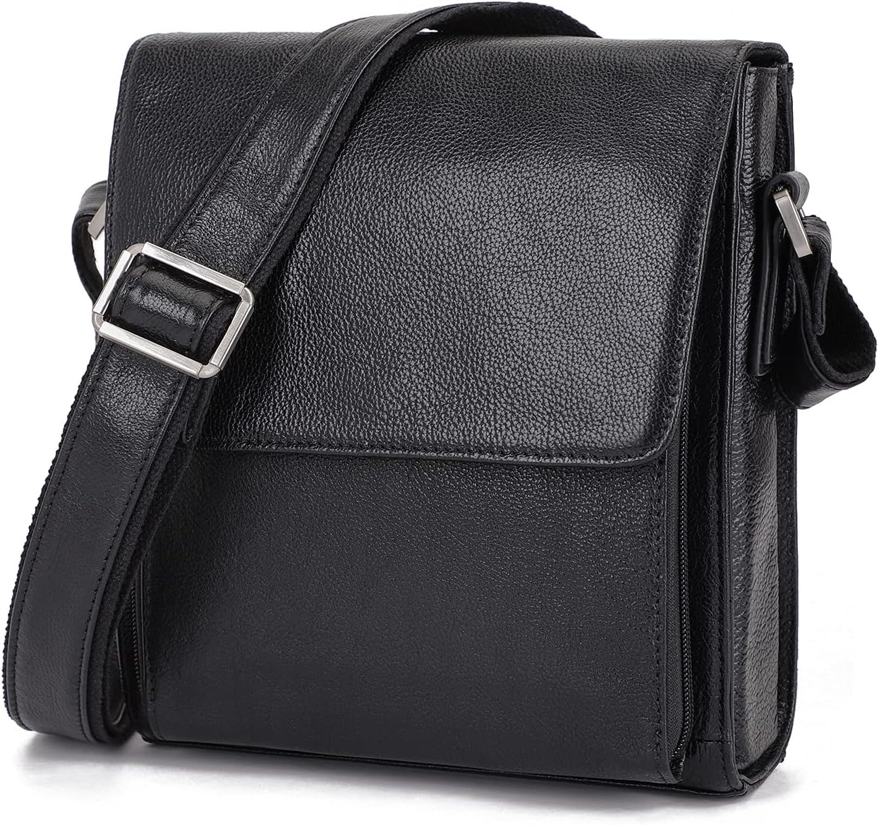 81vgGrNym1S._AC_SL1300_.jpg Leather Messenger Shoulder Crossbody Bag for Men Work Business Vintage Magnetic Buckle Big Capacity Adjustable straps - Image 1
